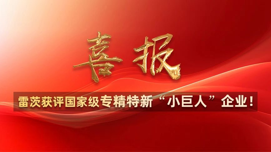 喜報(bào)：雷茨獲評(píng)國(guó)家級(jí)專精特新“小巨人”企業(yè)！